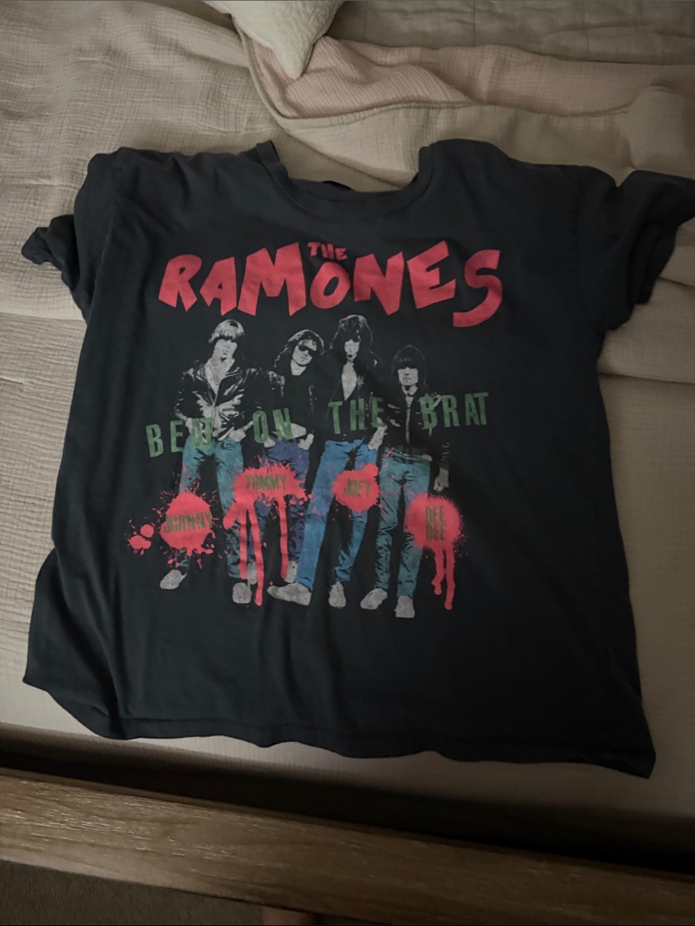 The Ramones Black Short Sleeve Graphic Tee - Red Logo